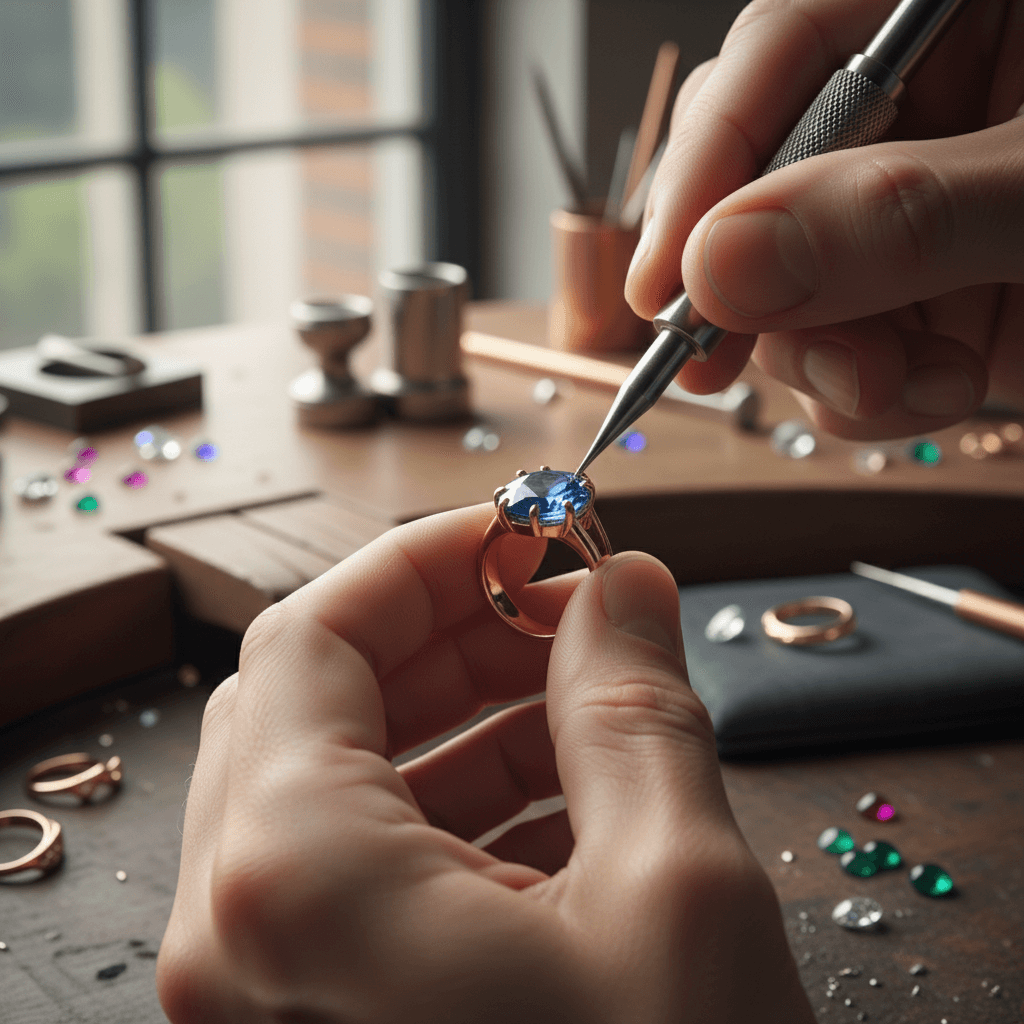 Jeweler loading display cases after a Chicago event